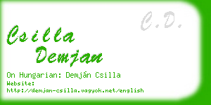 csilla demjan business card